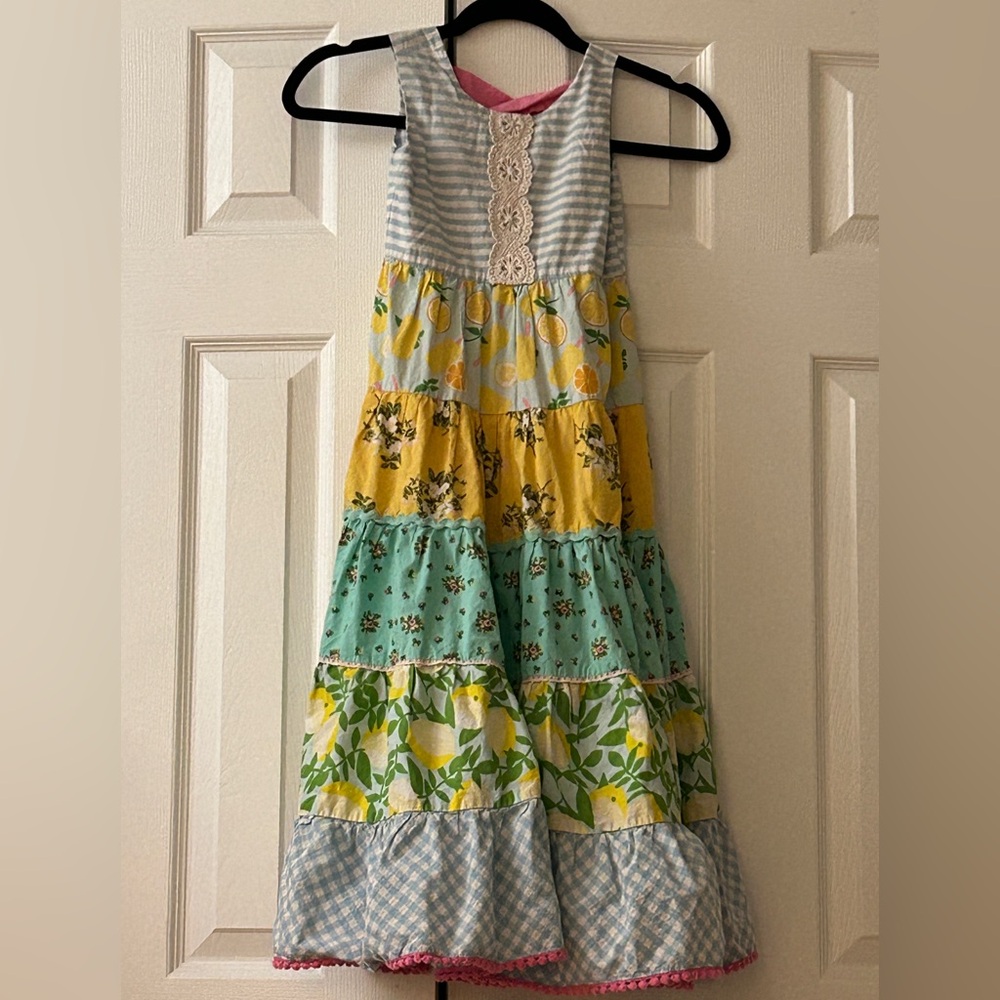 Matilda Jane Girls Size 6 Sweet Trip Maxi Dress Brilliant Daydream Lemons